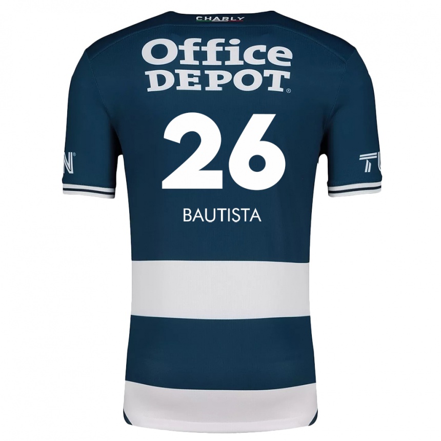 Kids Football Alán Bautista #26 Blue White Home Jersey 2024/25 T-Shirt Canada