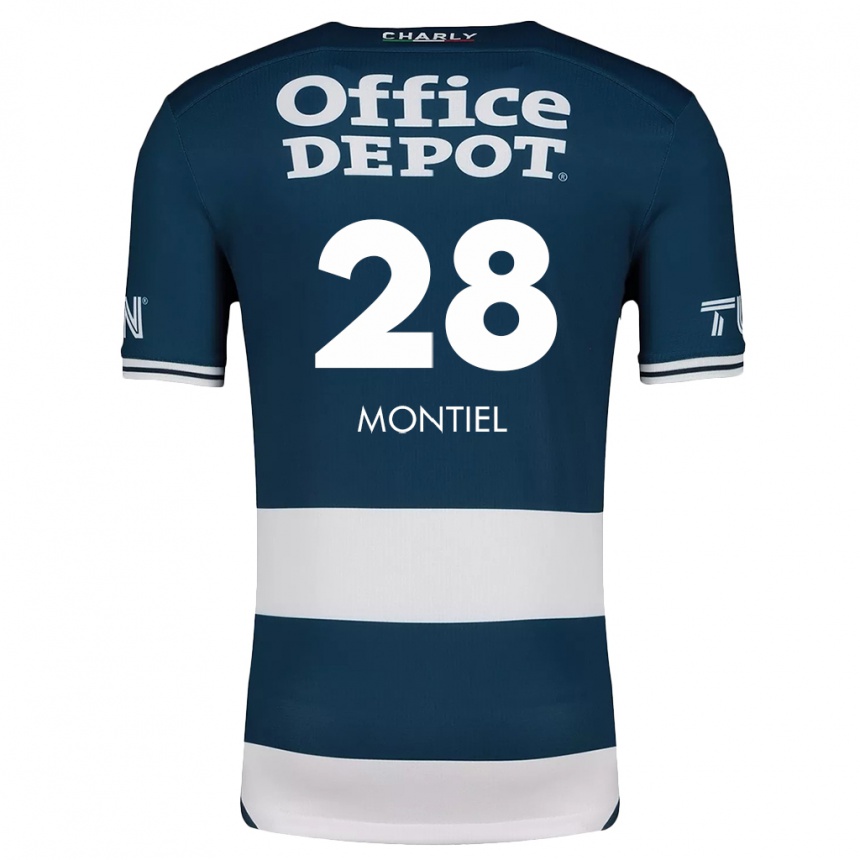 Kids Football Elías Montiel #28 Blue White Home Jersey 2024/25 T-Shirt Canada