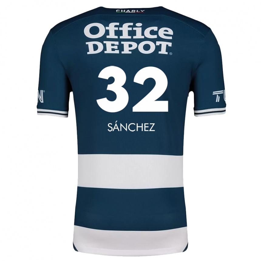 Enfant Football Maillot Carlos Sánchez #32 Bleu Blanc Tenues Domicile 2024/25 Canada