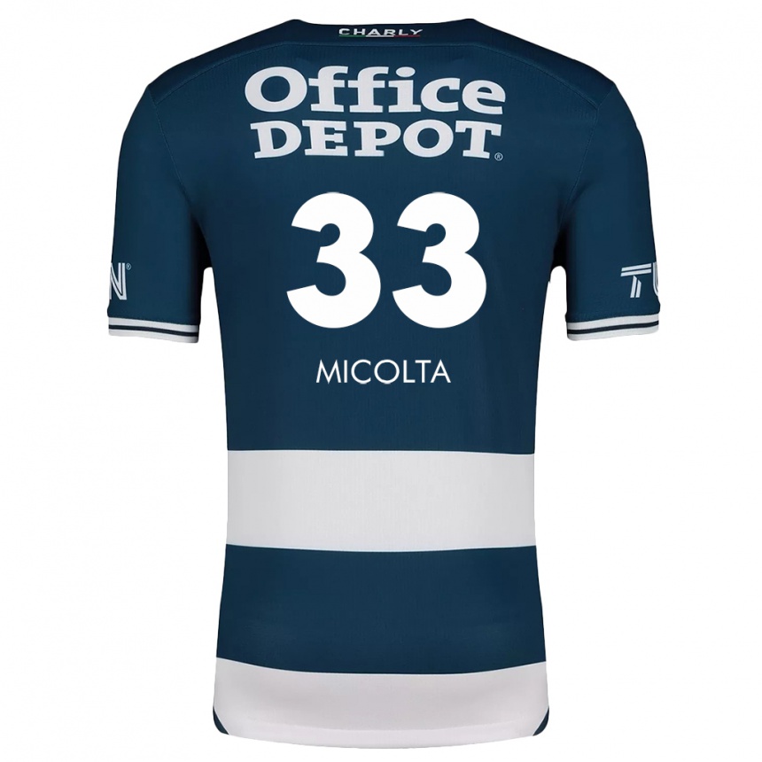 Kids Football Andrés Micolta #33 Blue White Home Jersey 2024/25 T-Shirt Canada