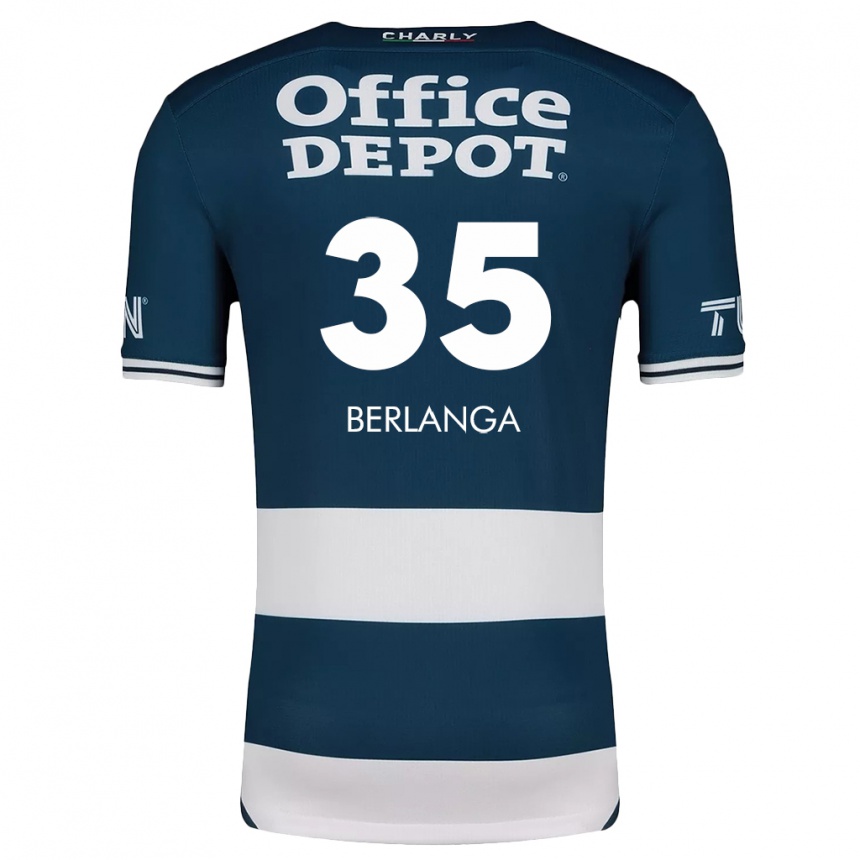 Kids Football Jorge Berlanga #35 Blue White Home Jersey 2024/25 T-Shirt Canada