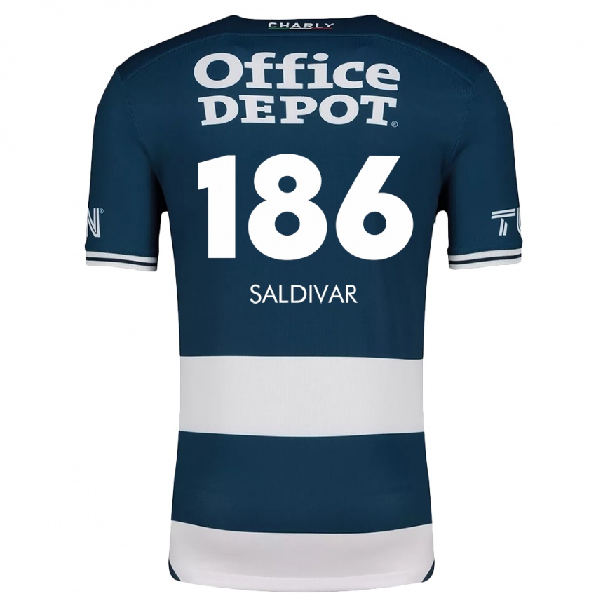 Kids Football José Saldívar #186 Blue White Home Jersey 2024/25 T-Shirt Canada