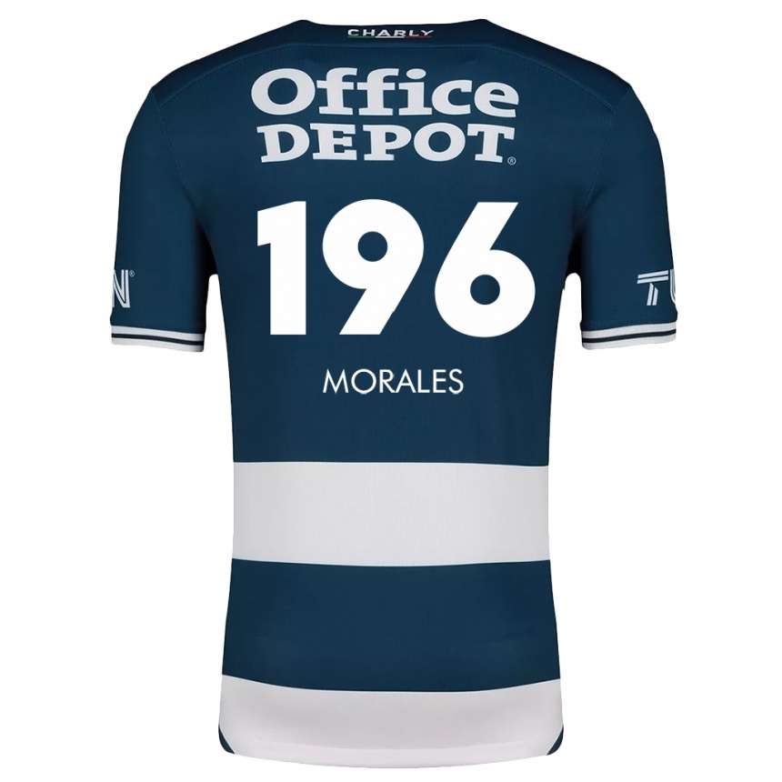 Kids Football Erik Morales #196 Blue White Home Jersey 2024/25 T-Shirt Canada