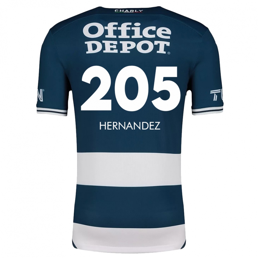 Enfant Football Maillot Sergio Hernández #205 Bleu Blanc Tenues Domicile 2024/25 Canada