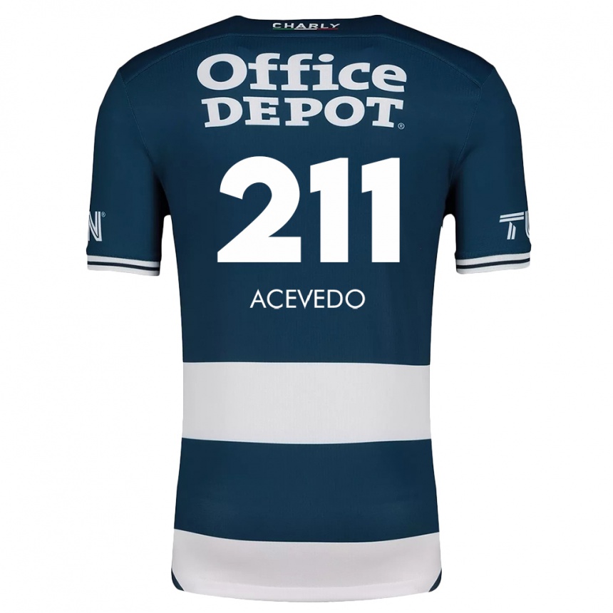 Kids Football Gerardo Acevedo #211 Blue White Home Jersey 2024/25 T-Shirt Canada