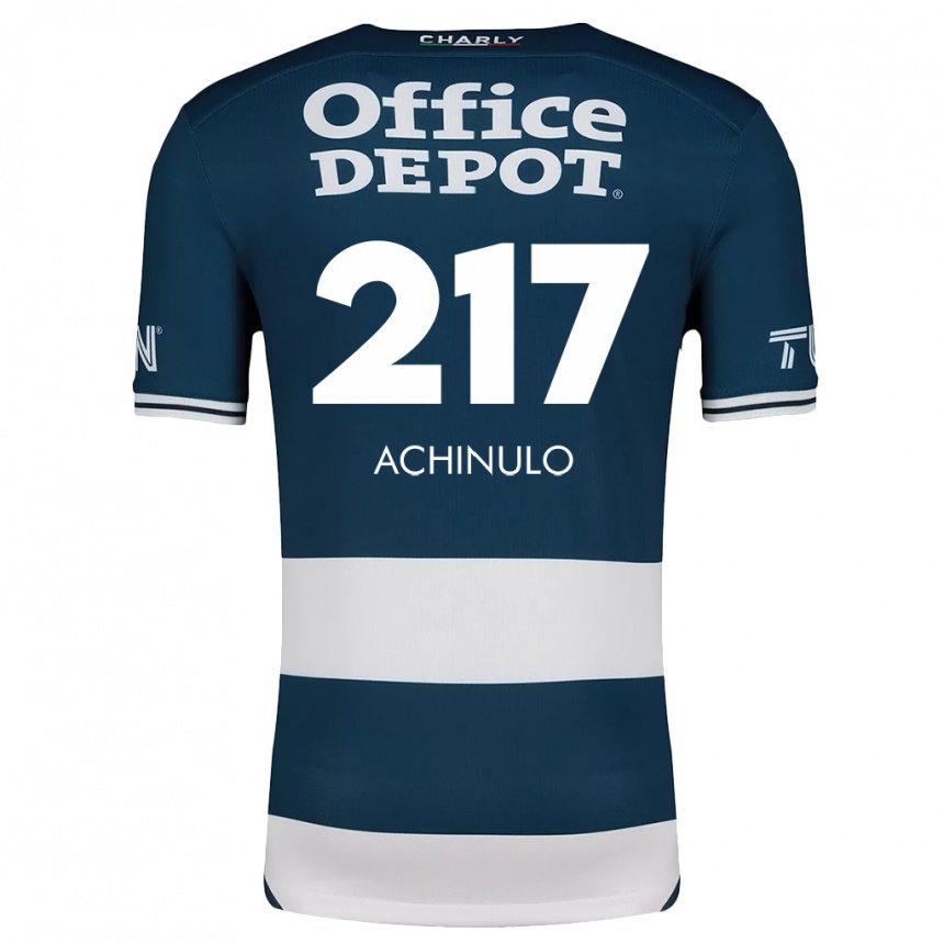 Kids Football Princewill Achinulo #217 Blue White Home Jersey 2024/25 T-Shirt Canada