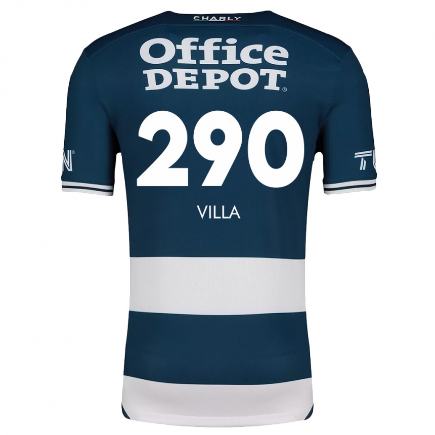 Kids Football Adrián Villa #290 Blue White Home Jersey 2024/25 T-Shirt Canada