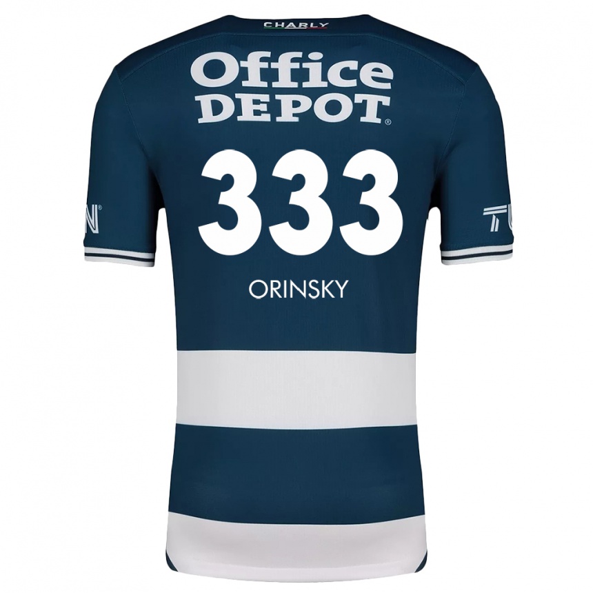 Kids Football Edson Orinsky #333 Blue White Home Jersey 2024/25 T-Shirt Canada