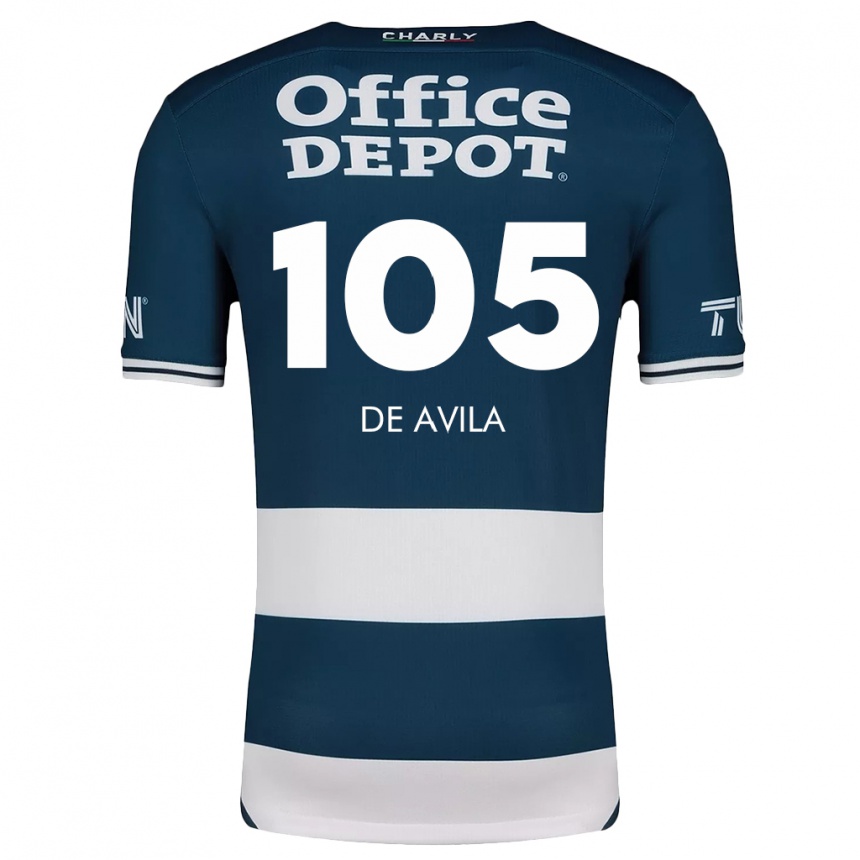 Kids Football José De Ávila #105 Blue White Home Jersey 2024/25 T-Shirt Canada