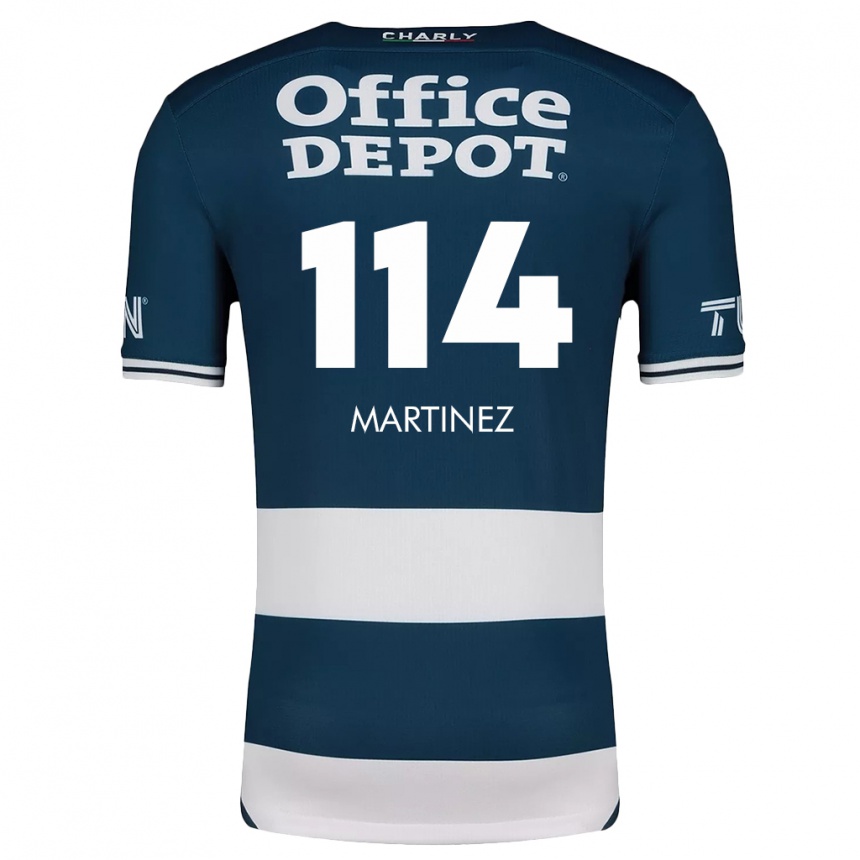 Enfant Football Maillot Jesús Martínez #114 Bleu Blanc Tenues Domicile 2024/25 Canada