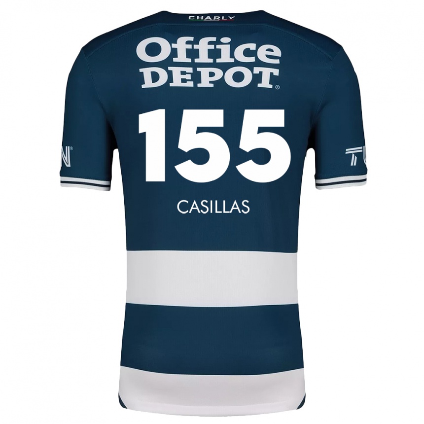 Kids Football Johan Casillas #155 Blue White Home Jersey 2024/25 T-Shirt Canada