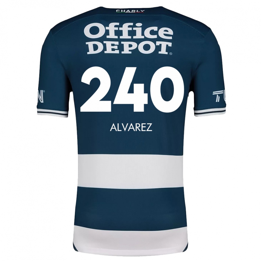 Kids Football Gael Álvarez #240 Blue White Home Jersey 2024/25 T-Shirt Canada