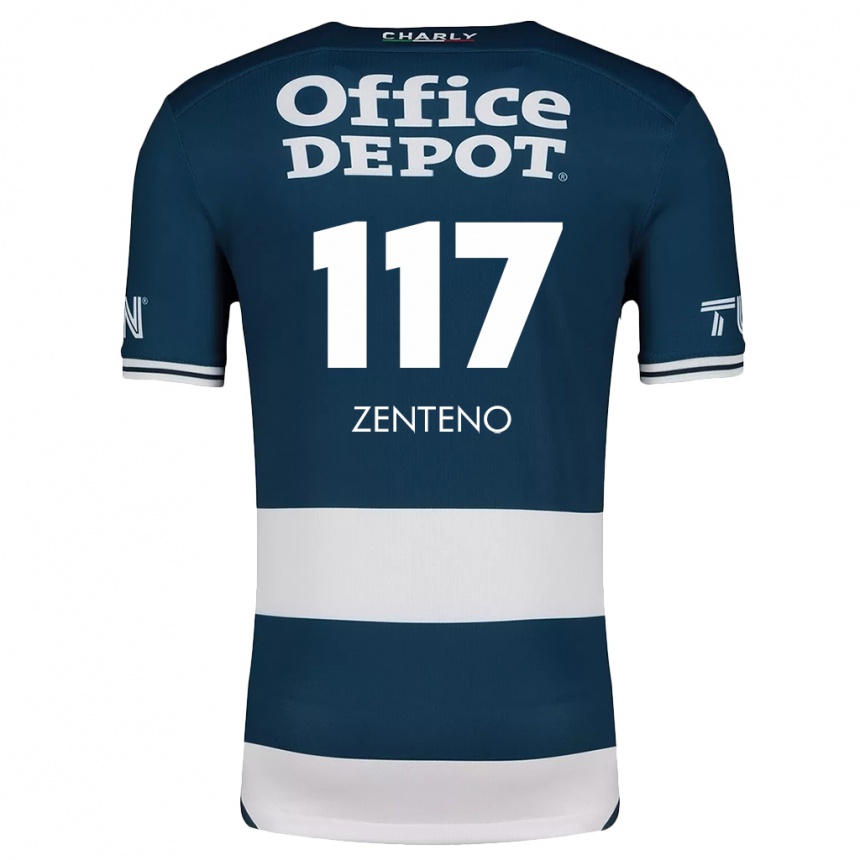 Kids Football Gustavo Zenteno #117 Blue White Home Jersey 2024/25 T-Shirt Canada