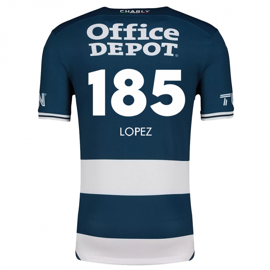 Kids Football René López #185 Blue White Home Jersey 2024/25 T-Shirt Canada