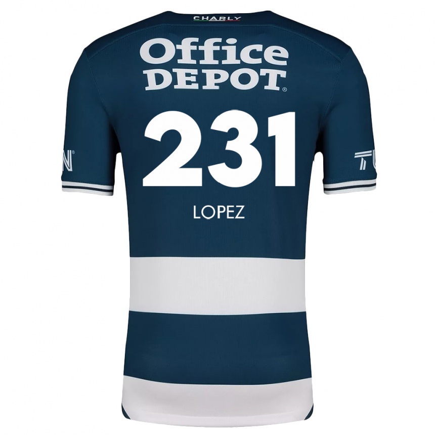 Kids Football Víctor López #231 Blue White Home Jersey 2024/25 T-Shirt Canada