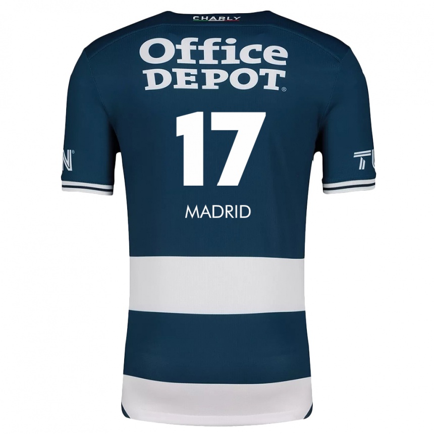 Kids Football Yanín Madrid #17 Blue White Home Jersey 2024/25 T-Shirt Canada