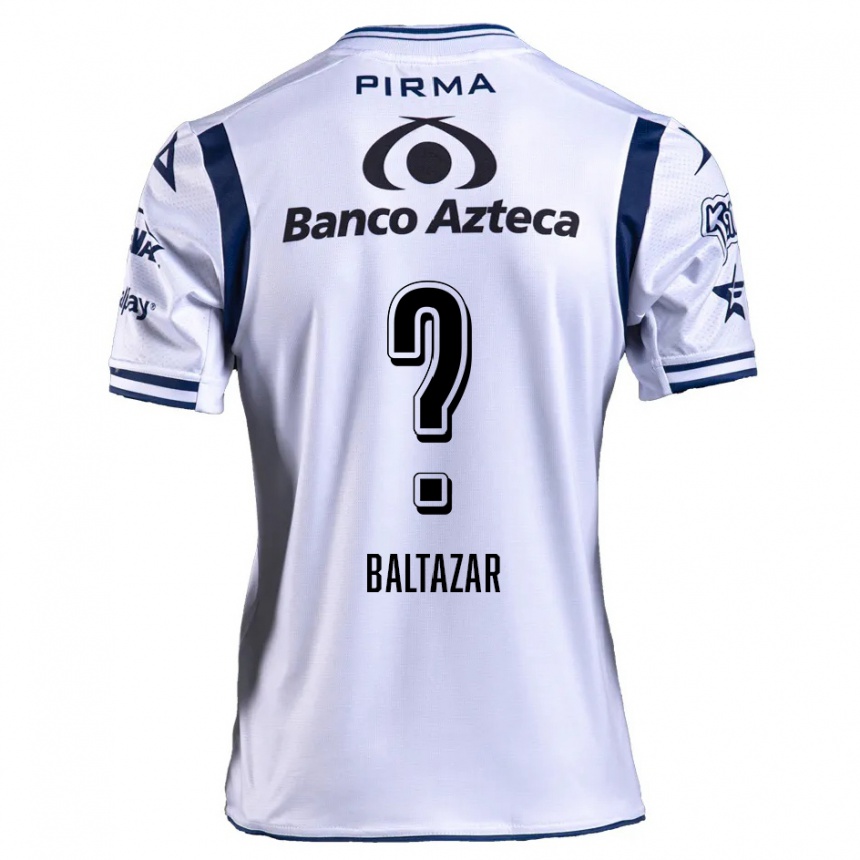 Kids Football Carlos Baltazar #0 White Navy Blue Home Jersey 2024/25 T-Shirt Canada