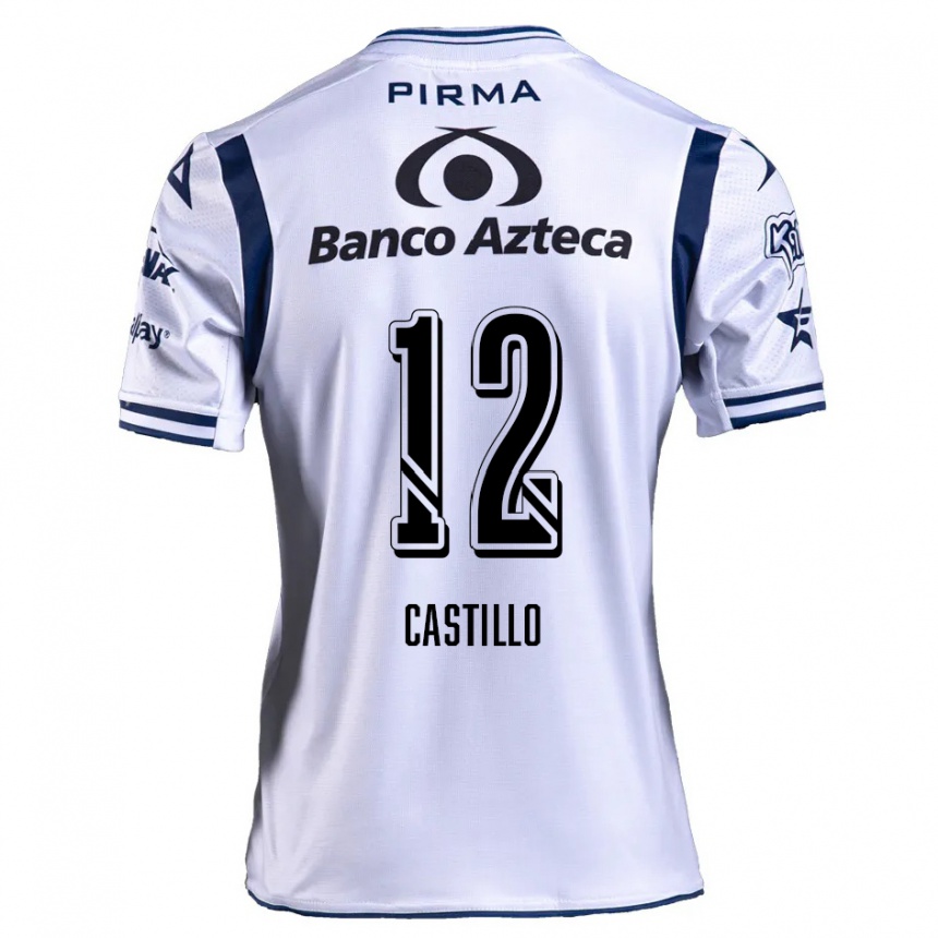 Enfant Football Maillot Raúl Castillo #12 Blanc Bleu Marine Tenues Domicile 2024/25 Canada