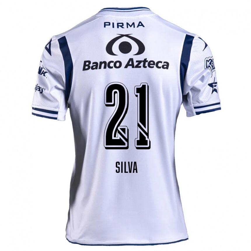 Kids Football Gastón Silva #21 White Navy Blue Home Jersey 2024/25 T-Shirt Canada