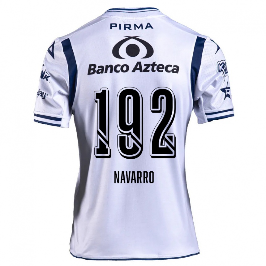 Kids Football Eduardo Navarro #192 White Navy Blue Home Jersey 2024/25 T-Shirt Canada