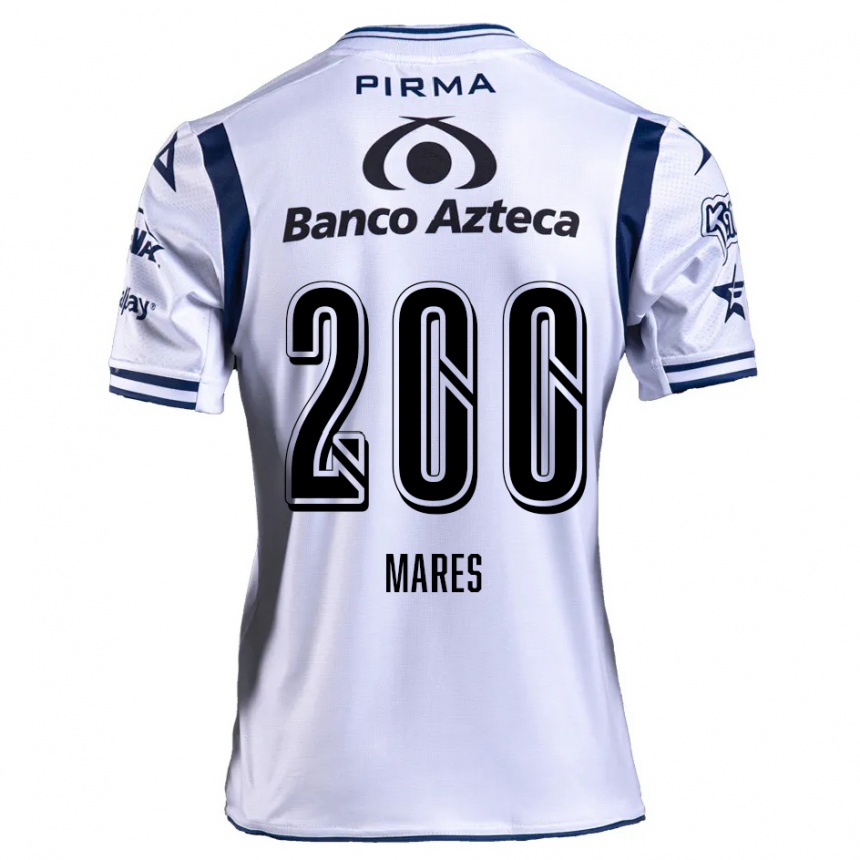 Kids Football Cristian Mares #200 White Navy Blue Home Jersey 2024/25 T-Shirt Canada