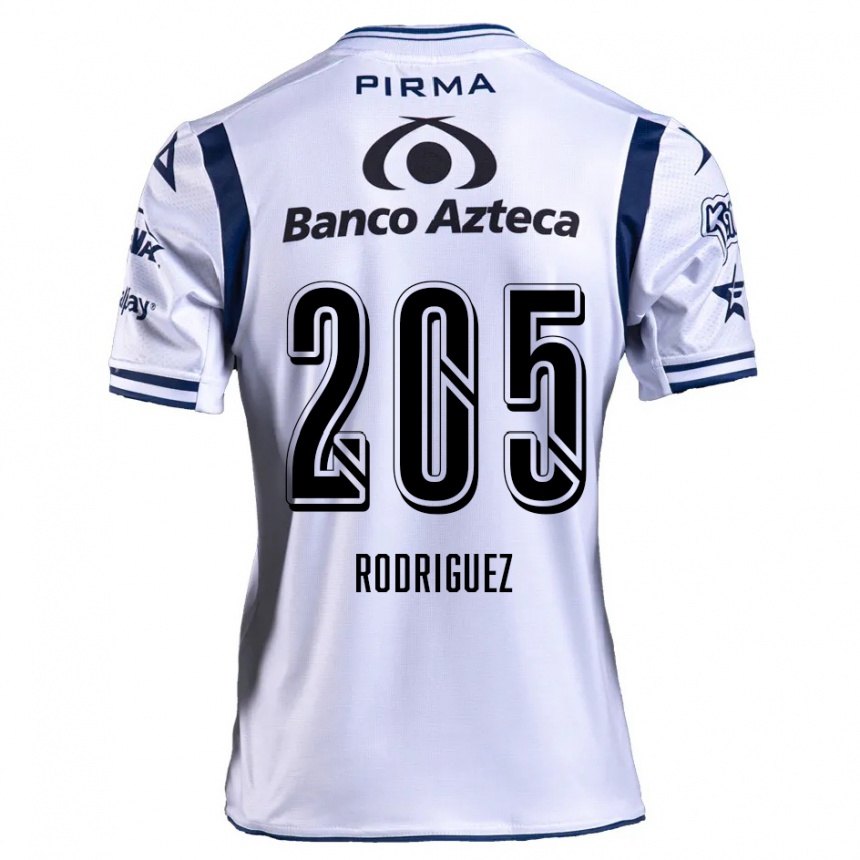 Kids Football Alberto Rodríguez #205 White Navy Blue Home Jersey 2024/25 T-Shirt Canada