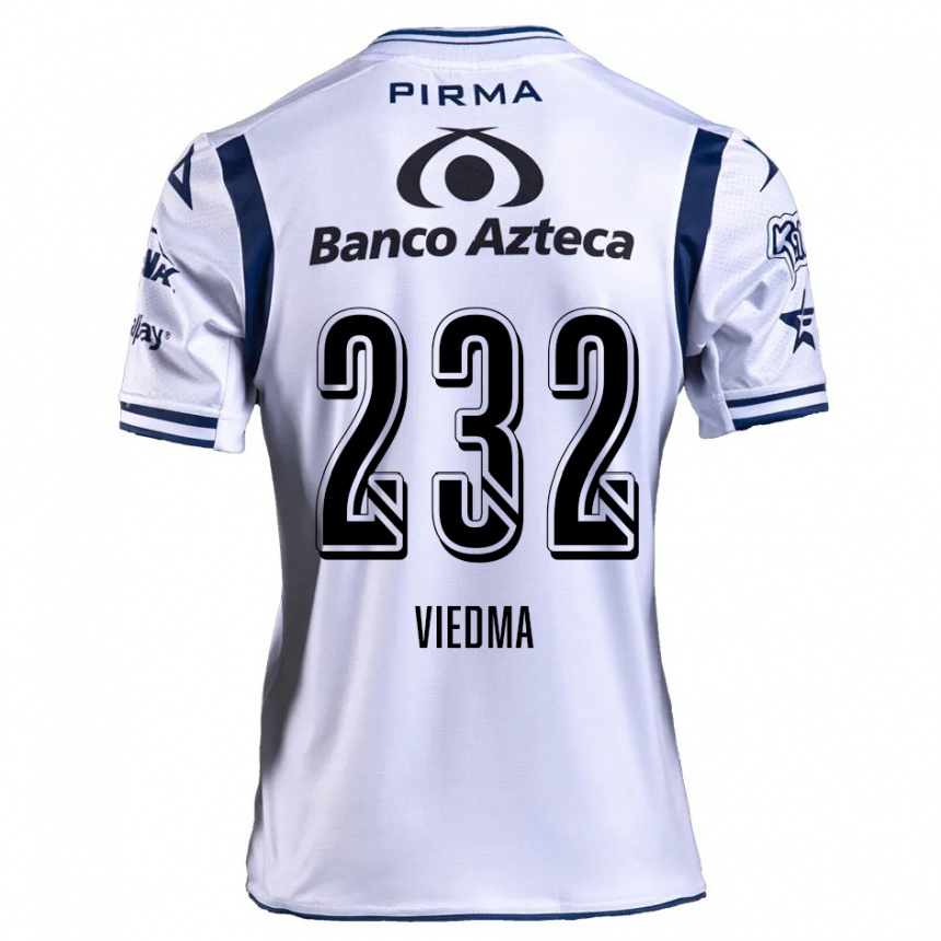 Kids Football Alvar Viedma #232 White Navy Blue Home Jersey 2024/25 T-Shirt Canada