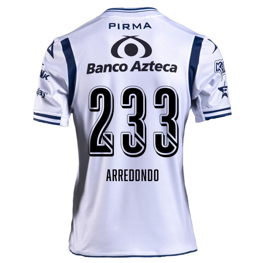 Enfant Football Maillot Ángel Arredondo #233 Blanc Bleu Marine Tenues Domicile 2024/25 Canada