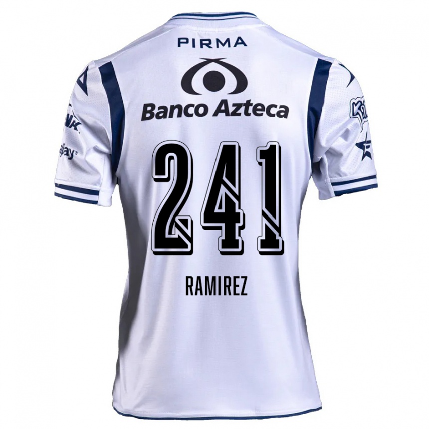 Kids Football Eduardo Ramírez #241 White Navy Blue Home Jersey 2024/25 T-Shirt Canada