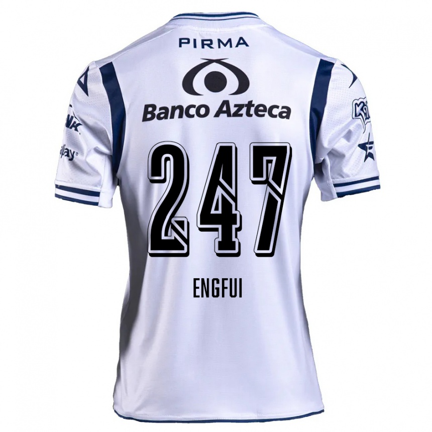 Enfant Football Maillot Emilio Engfui #247 Blanc Bleu Marine Tenues Domicile 2024/25 Canada