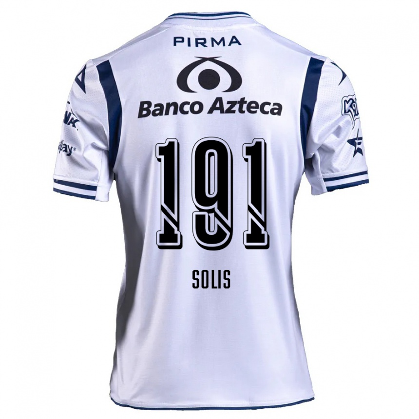 Kids Football César Solís #191 White Navy Blue Home Jersey 2024/25 T-Shirt Canada