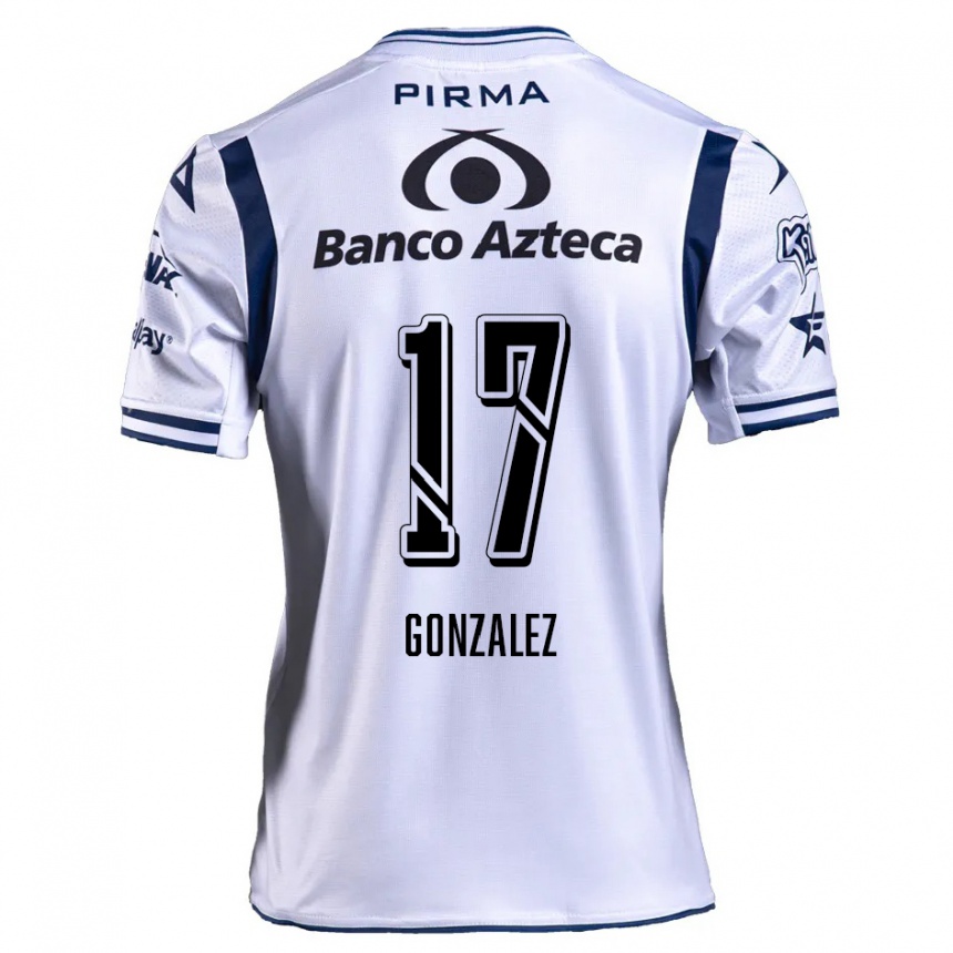 Enfant Football Maillot Andrea González #17 Blanc Bleu Marine Tenues Domicile 2024/25 Canada