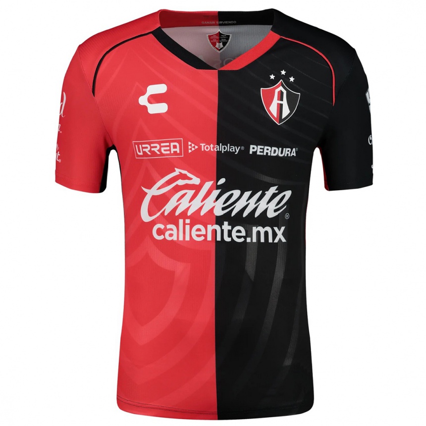 Enfant Football Maillot Votre Nom #0 Rouge Noir Tenues Domicile 2024/25 Canada