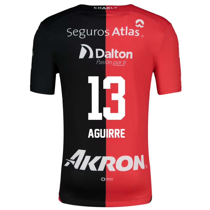 Kids Football Gaddi Aguirre #13 Red Black Home Jersey 2024/25 T-Shirt Canada