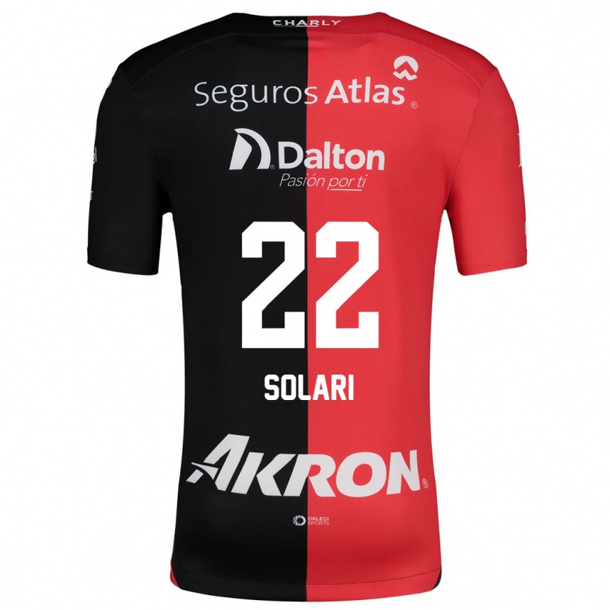 Enfant Football Maillot Augusto Solari #22 Rouge Noir Tenues Domicile 2024/25 Canada