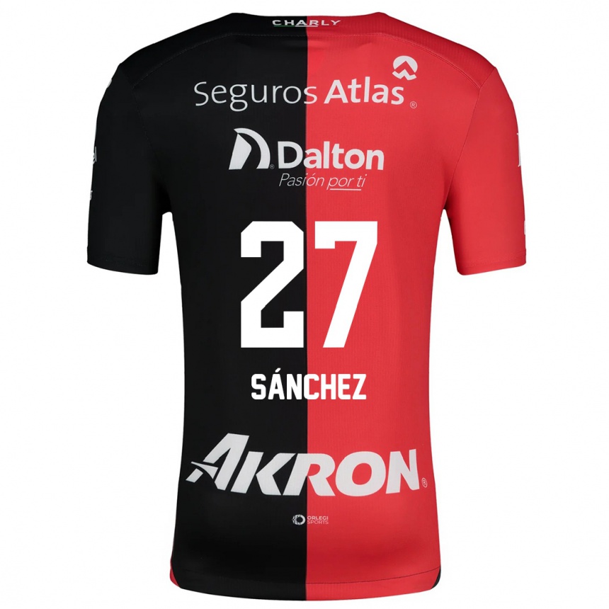 Enfant Football Maillot Antonio Sánchez #27 Rouge Noir Tenues Domicile 2024/25 Canada