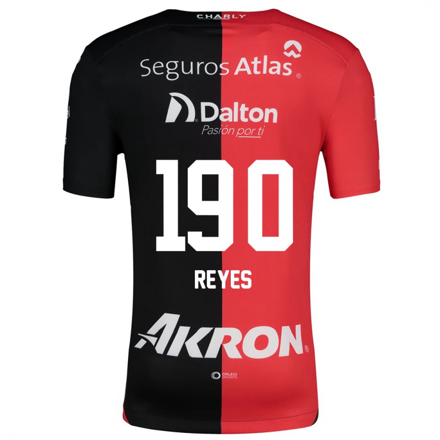 Enfant Football Maillot Óscar Reyes #190 Rouge Noir Tenues Domicile 2024/25 Canada