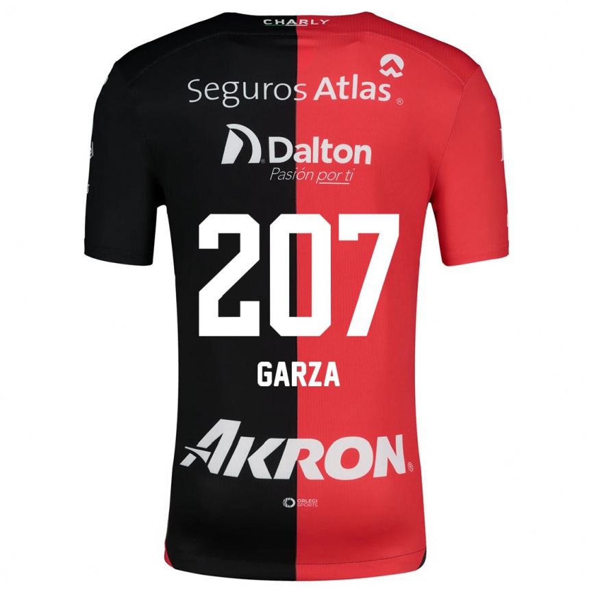 Kids Football Rodolfo Garza #207 Red Black Home Jersey 2024/25 T-Shirt Canada