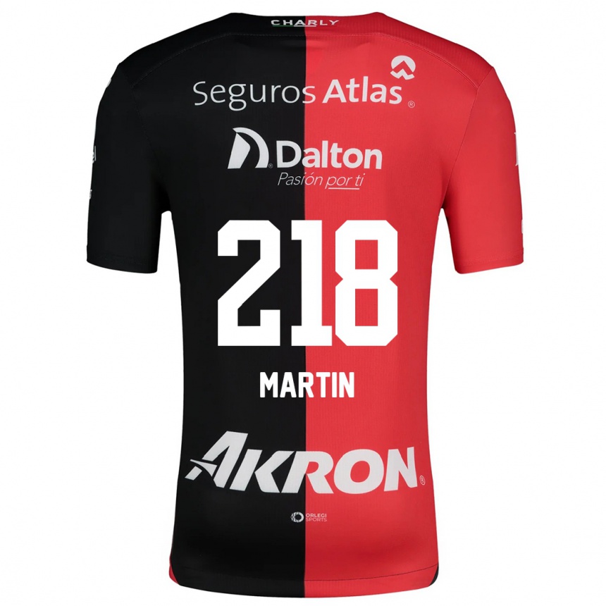 Kids Football Jorge San Martín #218 Red Black Home Jersey 2024/25 T-Shirt Canada