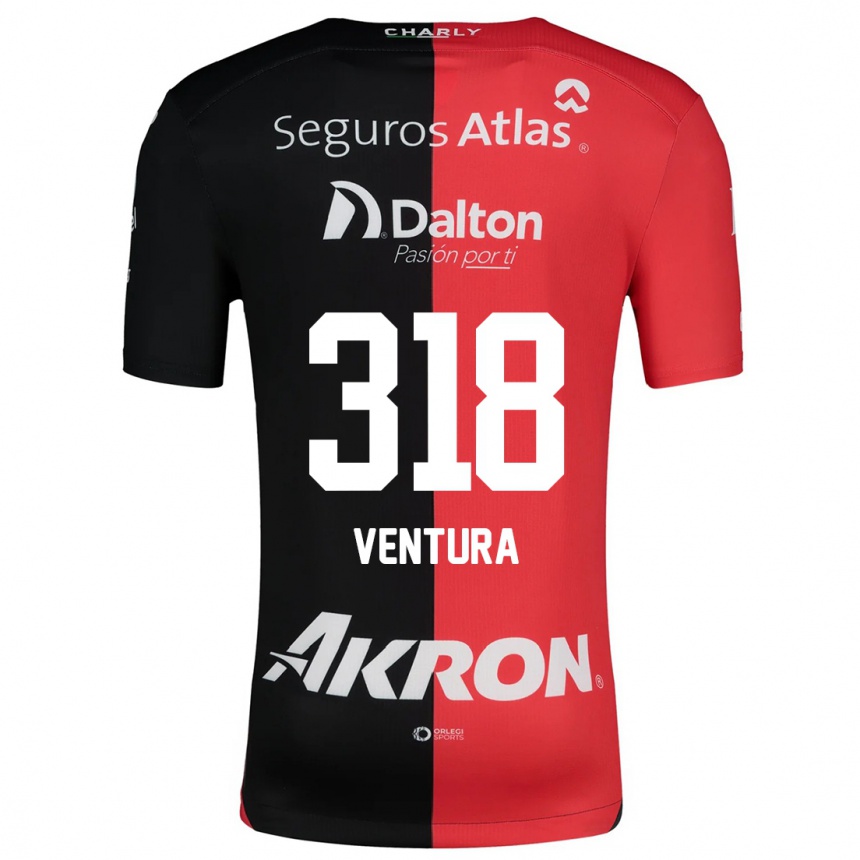 Kids Football Lissandro Ventura #318 Red Black Home Jersey 2024/25 T-Shirt Canada