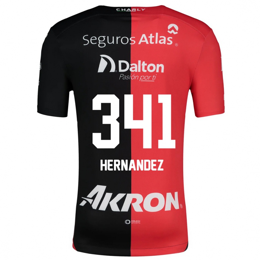 Enfant Football Maillot Leonardo Hernández #341 Rouge Noir Tenues Domicile 2024/25 Canada