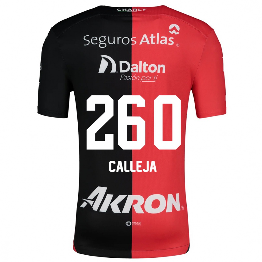 Enfant Football Maillot Diego Calleja #260 Rouge Noir Tenues Domicile 2024/25 Canada