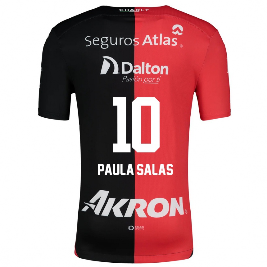 Enfant Football Maillot María Paula Salas #10 Rouge Noir Tenues Domicile 2024/25 Canada