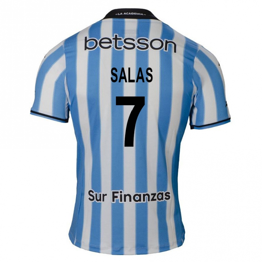 Kids Football Maximiliano Salas #7 Blue White Black Home Jersey 2024/25 T-Shirt Canada