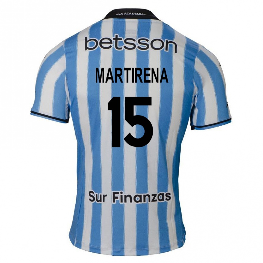 Enfant Football Maillot Gastón Martirena #15 Bleu Blanc Noir Tenues Domicile 2024/25 Canada