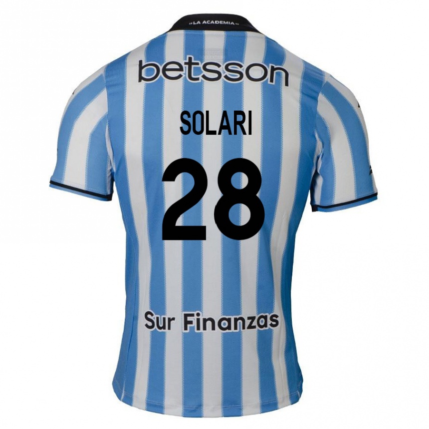 Enfant Football Maillot Santiago Solari #28 Bleu Blanc Noir Tenues Domicile 2024/25 Canada