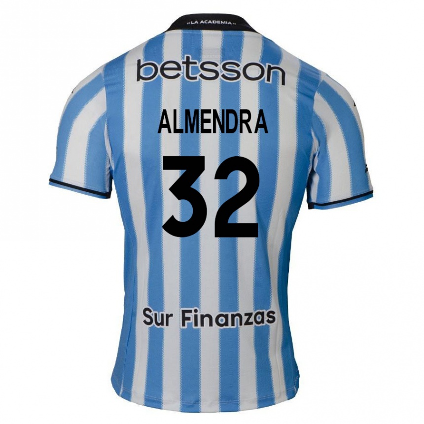 Kids Football Agustin Almendra #32 Blue White Black Home Jersey 2024/25 T-Shirt Canada