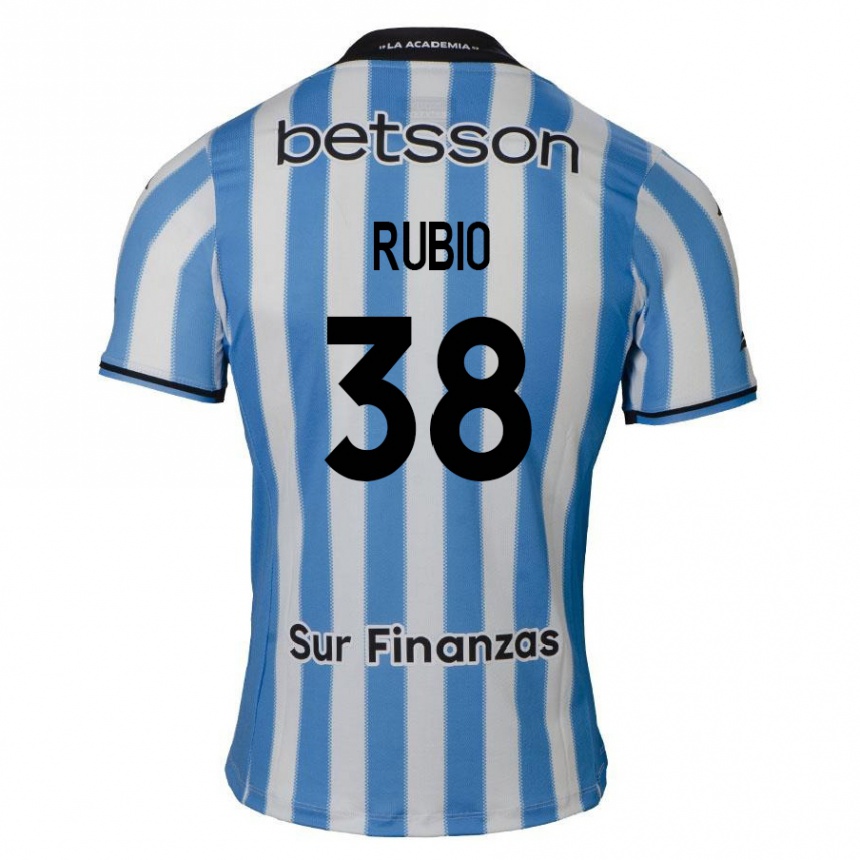 Kids Football Tobías Rubio #38 Blue White Black Home Jersey 2024/25 T-Shirt Canada