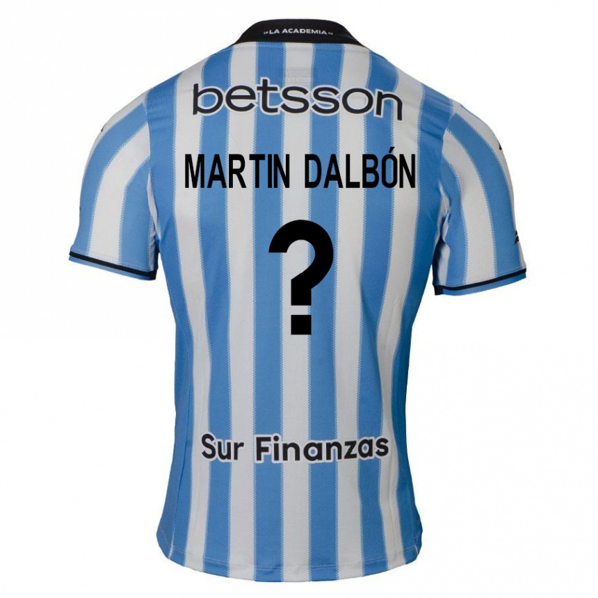 Enfant Football Maillot Juan Martin Dalbón #0 Bleu Blanc Noir Tenues Domicile 2024/25 Canada