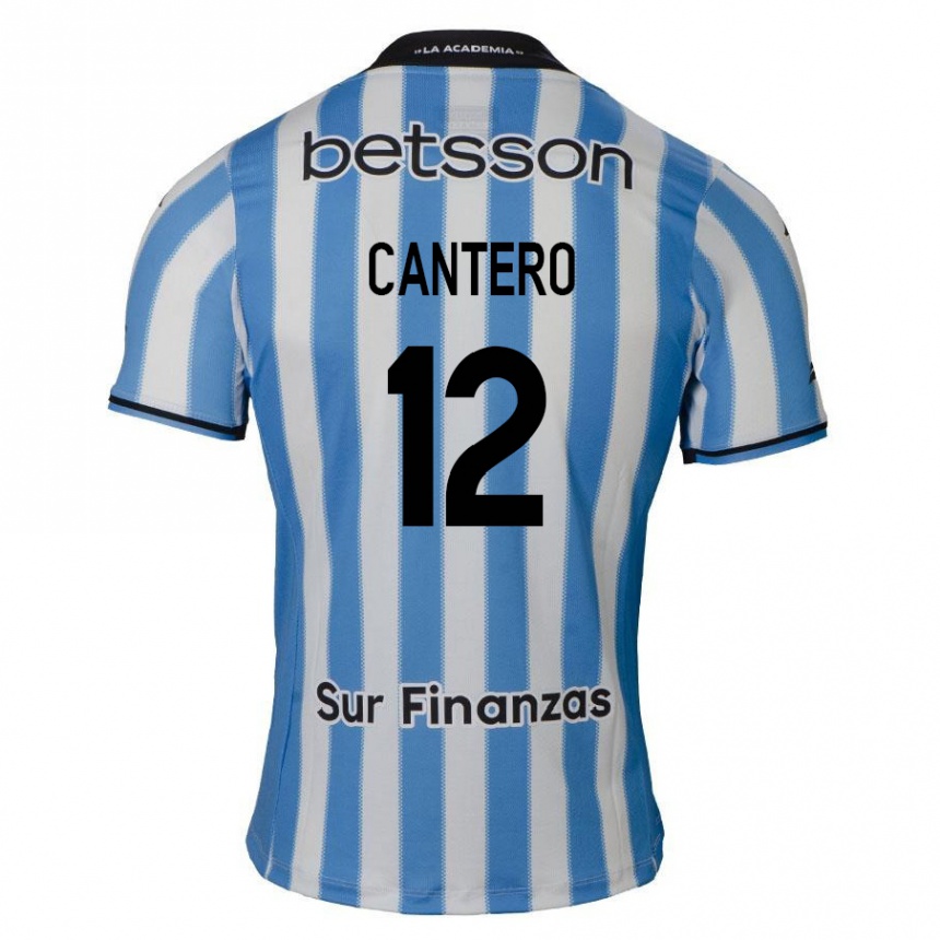 Kids Football Milton Cantero #12 Blue White Black Home Jersey 2024/25 T-Shirt Canada